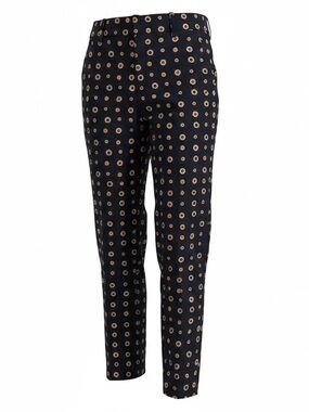 J. Crew Navy Chinos with Gold‎ Circular Print